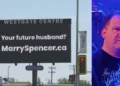 Edmonton man billboard for wife Spencer Griffin-Beal